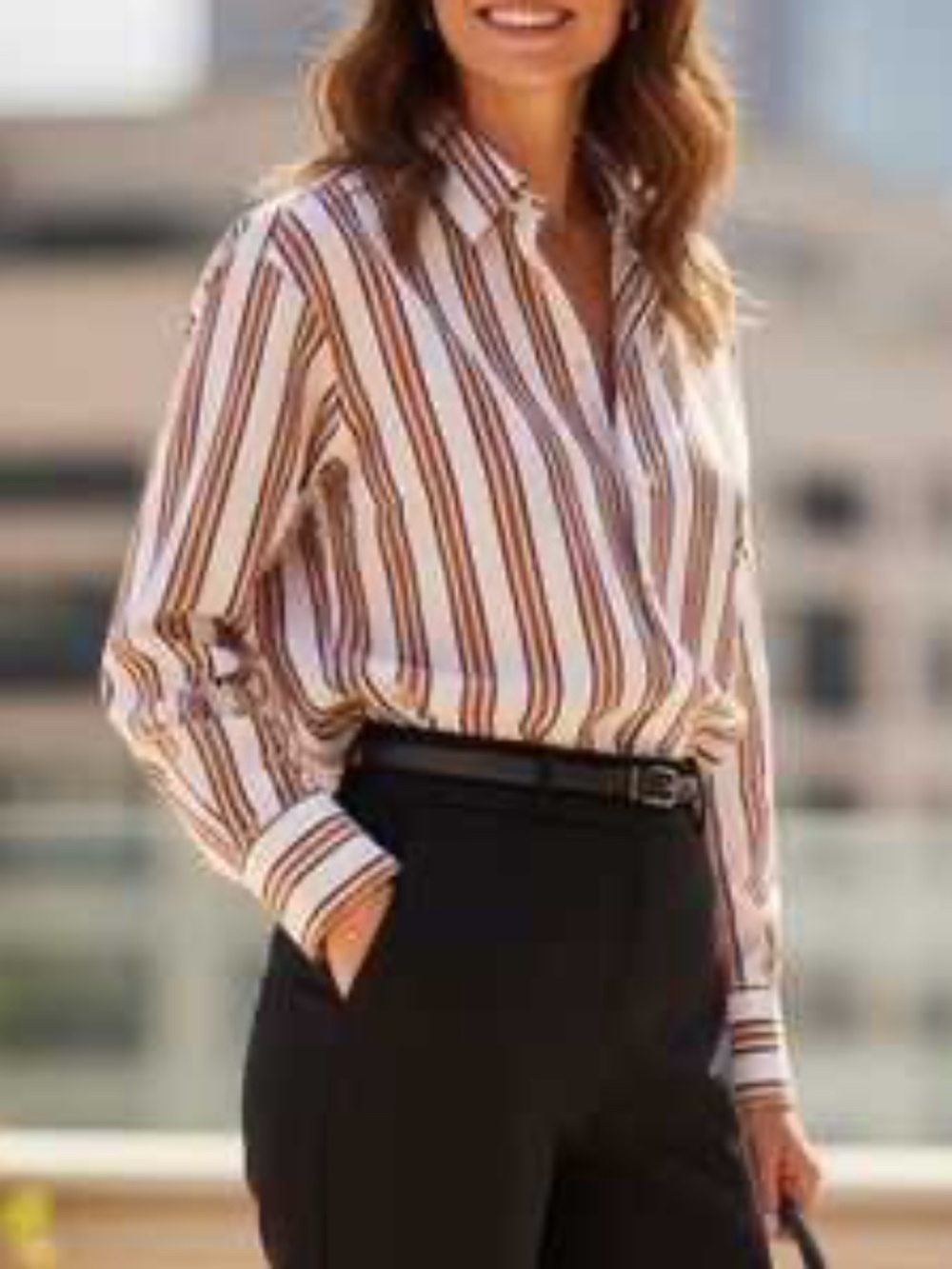 BA&SH Striped Lady Shirt Button Down - size 0 (US size 2)